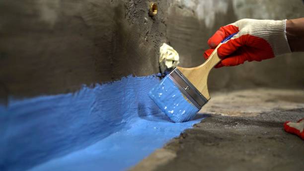 Commercial Waterproofing project at a Folcroft, PA business property by SJ Waterproofing Pros